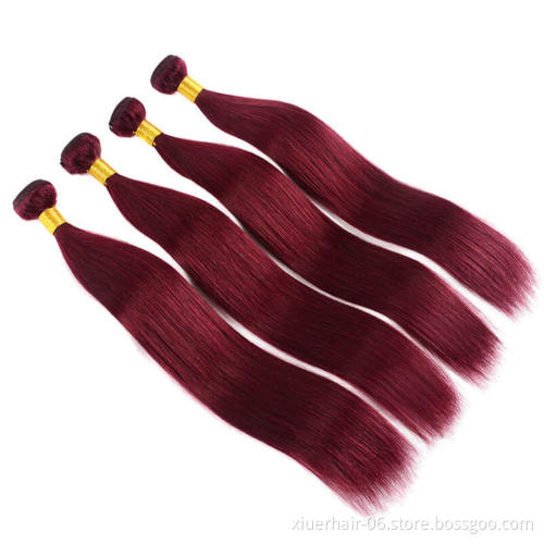 7A 40 Inch Silk Groothandel Silver Light Gray Ombre Red 100 Brazilian Hair Bundles
